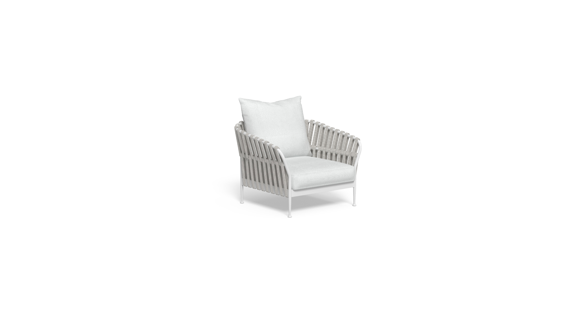 witte stoel met en banden leuning