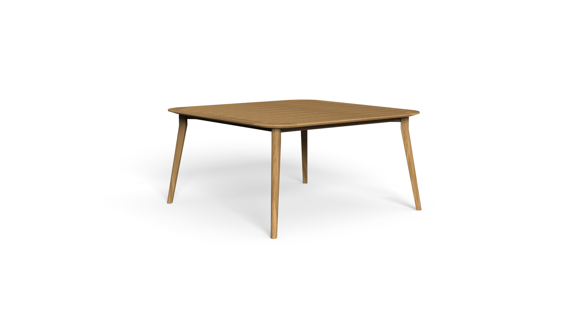 Moon teak eettafel vierkant 150