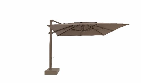 3/4 bruine vierkante staan parasool