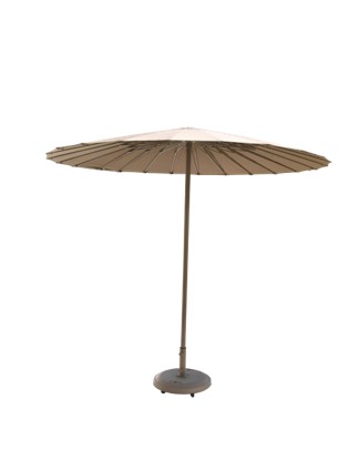 witte ronde parasool