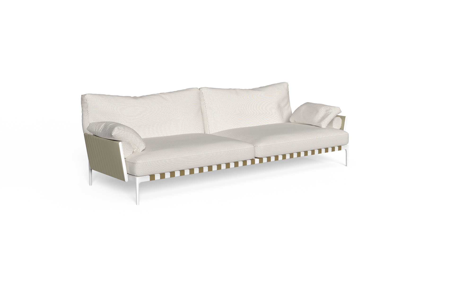 3 persoons bank met armleuning kussens